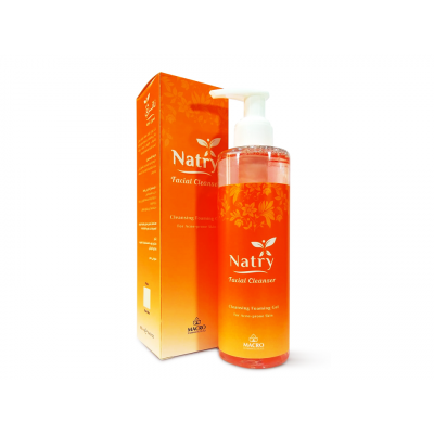 NATRY FACIAL WASH ( ZINC SULFATE + THYME EXT. + TEA TREE OIL + SALICYLIC ACID + PANTHENOL + GLYCERIN ) 250 ML BOTTLE